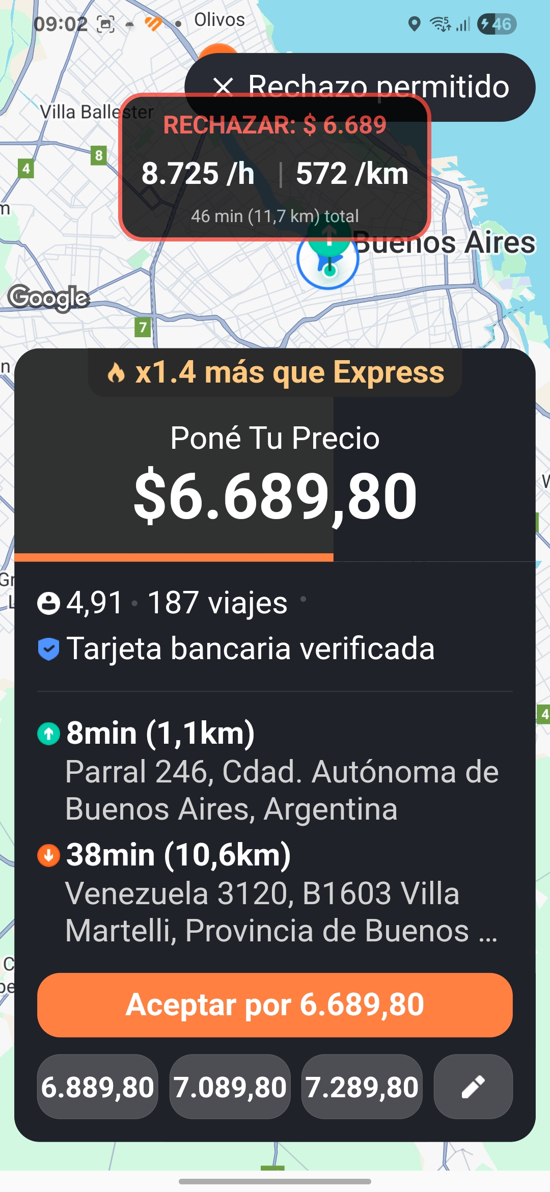 Calculadora de ganancias para choferes - Monitoreo de viajes en tiempo real Uber DiDi InDrive